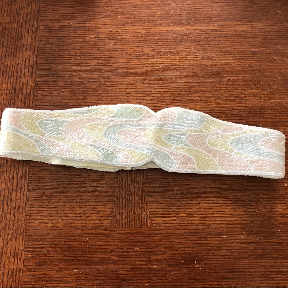 Vintage Beaded Belt Pastel Colors